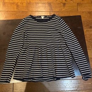 Peplum striped sweater